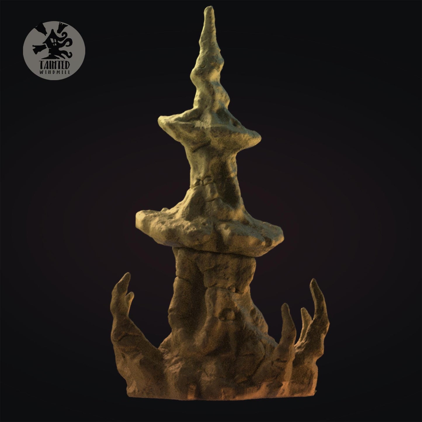 Desert Valley Rocks Terrain Set, Chaotic Plagued Terrain Sculpted by Tainted Windmill for Wargames set in the Grimdark Future