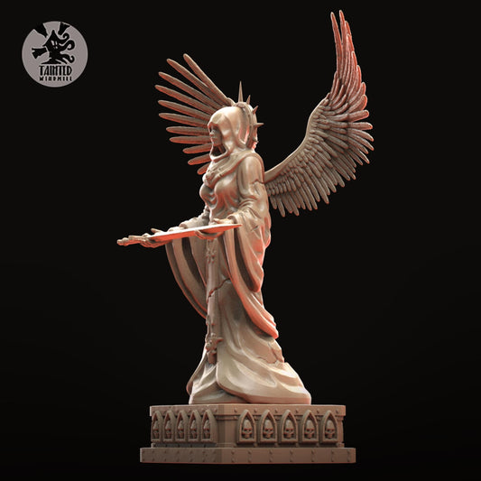 Gothic Statues and Bases, Imperial Cathedral Terrain Features Sculpted by Tainted Windmill for Wargames set in the Grimdark Future