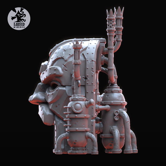 Dwarven Furnace, Imperial Industrial Terrain Features Sculpted by Tainted Windmill for Wargames set in the Grimdark Future