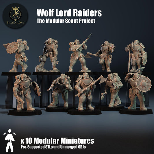 Modular Scout Wolf Lord Raiders, Modular Sci-Fi warriors by ThatEvilOne, Sci-Fi Wargames Proxy