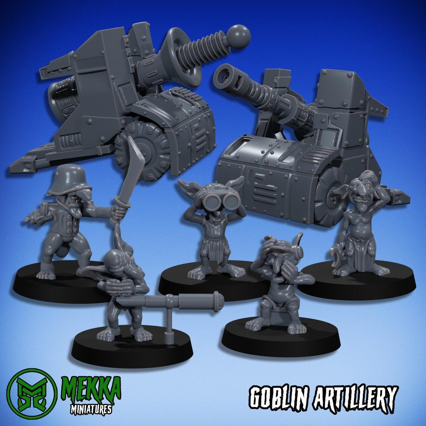 Pirate Artillery, Space-Faring Orkish Menace Sculpted by Mekka Miniatures, Grimdark Compatible, Scaled for Sci-Fi Miniature Wargames