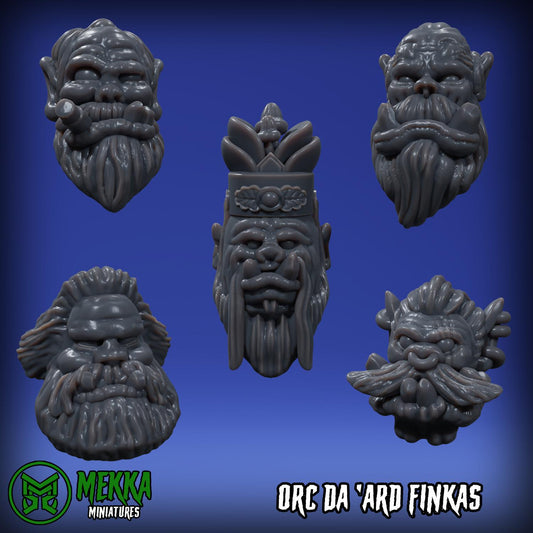 Da 'Ard Finkas! Space-Faring Orkish Menace Sculpted by Mekka Miniatures, Grimdark Compatible, Scaled for Sci-Fi Miniature Wargames
