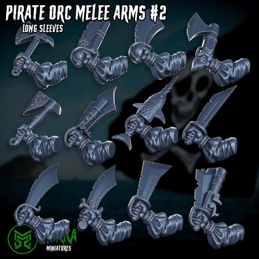 Pirate Ork Sword Hands! Space-Faring Orkish Menace Sculpted by Mekka Miniatures, Grimdark Compatible, Scaled for Sci-Fi Miniature Wargames