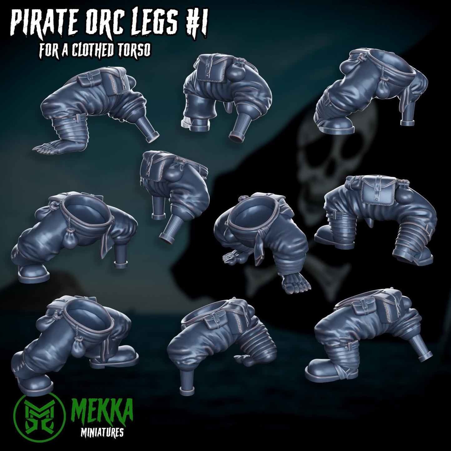 Modular Pirate Orks! Space-Faring Orkish Menace Sculpted by Mekka Miniatures, Grimdark Compatible, Scaled for Sci-Fi Miniature Wargames