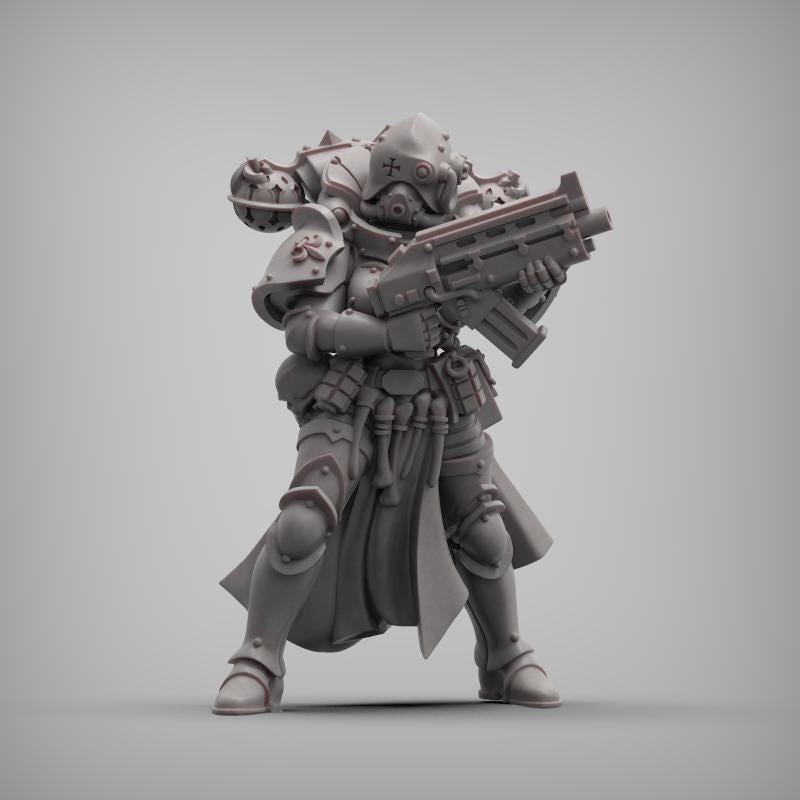 Coven Squad, Battle Sisters Sci-Fi Regiment Miniatures by Reptilian Overlords