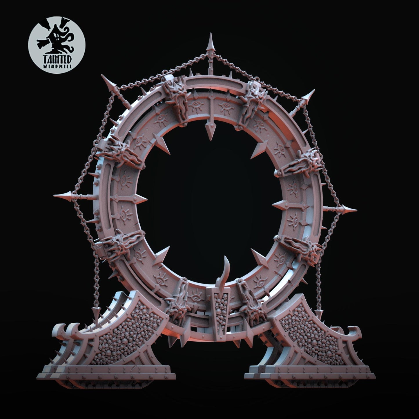 Void Gates, Chaotic Daemonic Terrain Feature Sculpted by Tainted Windmill for Wargames set in the Grimdark Future