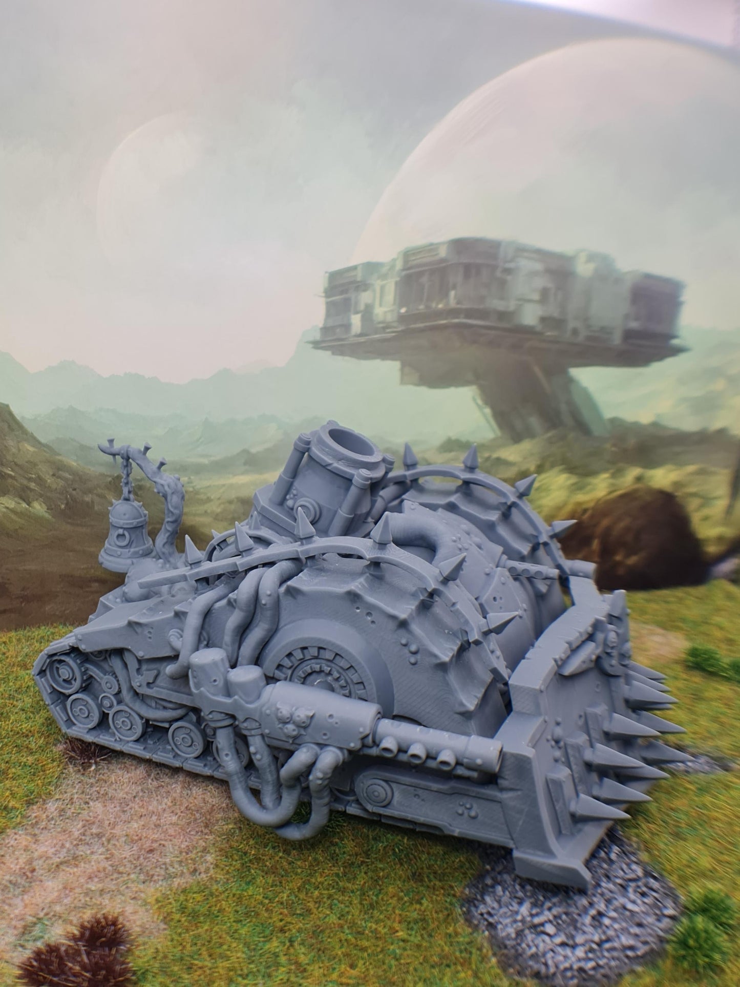 Bubonic Mortar Vehicle, Plague Space Marine Transport Vehicle Sculpted by Tainted Windmill for Wargames set in the Grimdark Future