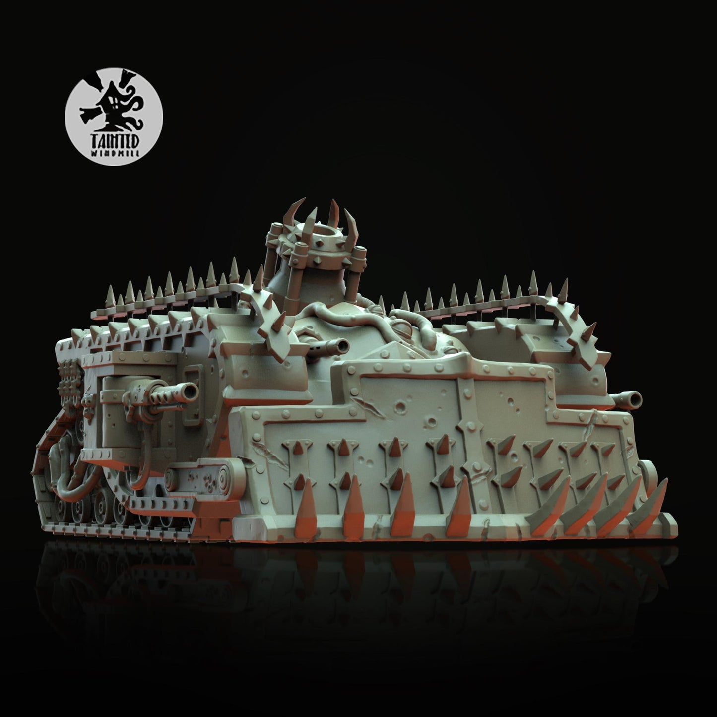 Bubonic Mortar Vehicle, Plague Space Marine Transport Vehicle Sculpted by Tainted Windmill for Wargames set in the Grimdark Future