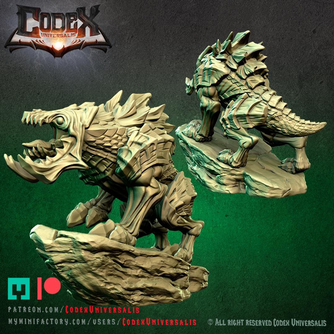 Lurker Hound, Forest Stalker Miniature for Tabletop Roleplaying games by Codex Universalis
