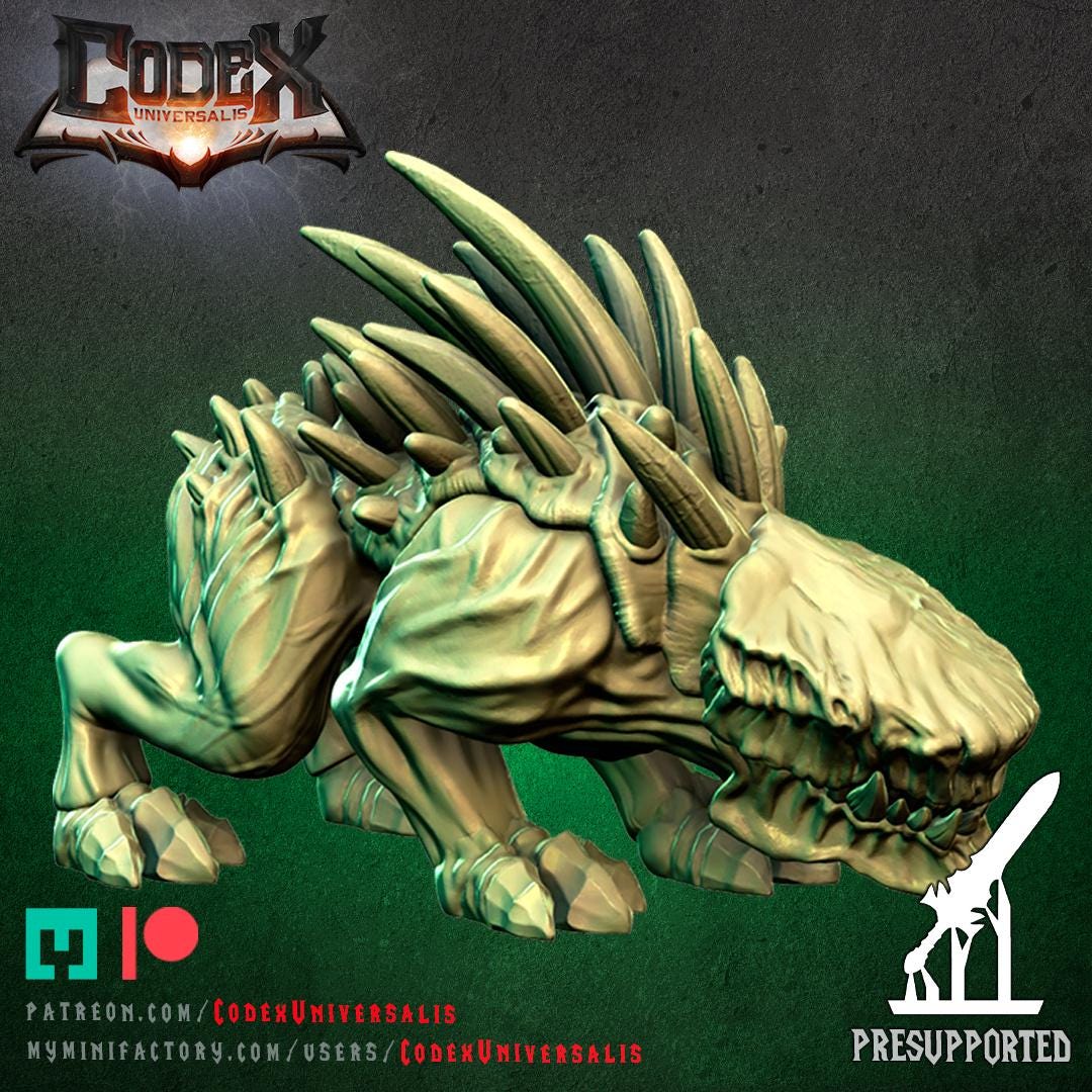 Tracker Hound, Forest Stalker Miniature for Tabletop Roleplaying games by Codex Universalis