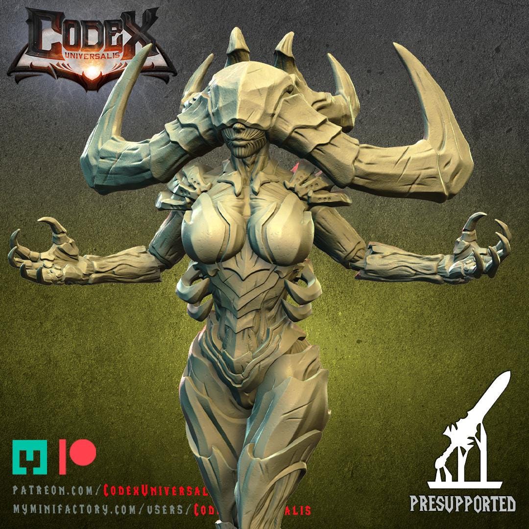 High Priestess Akigath, Demonic Heroic Praetor for Tabletop Roleplaying games by Codex Universalis