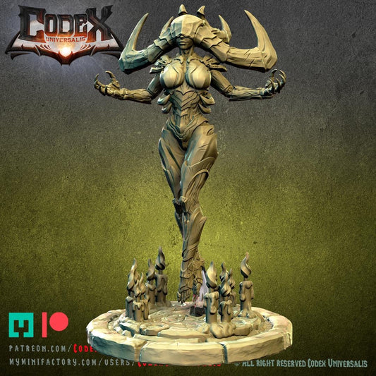 High Priestess Akigath, Demonic Heroic Praetor for Tabletop Roleplaying games by Codex Universalis