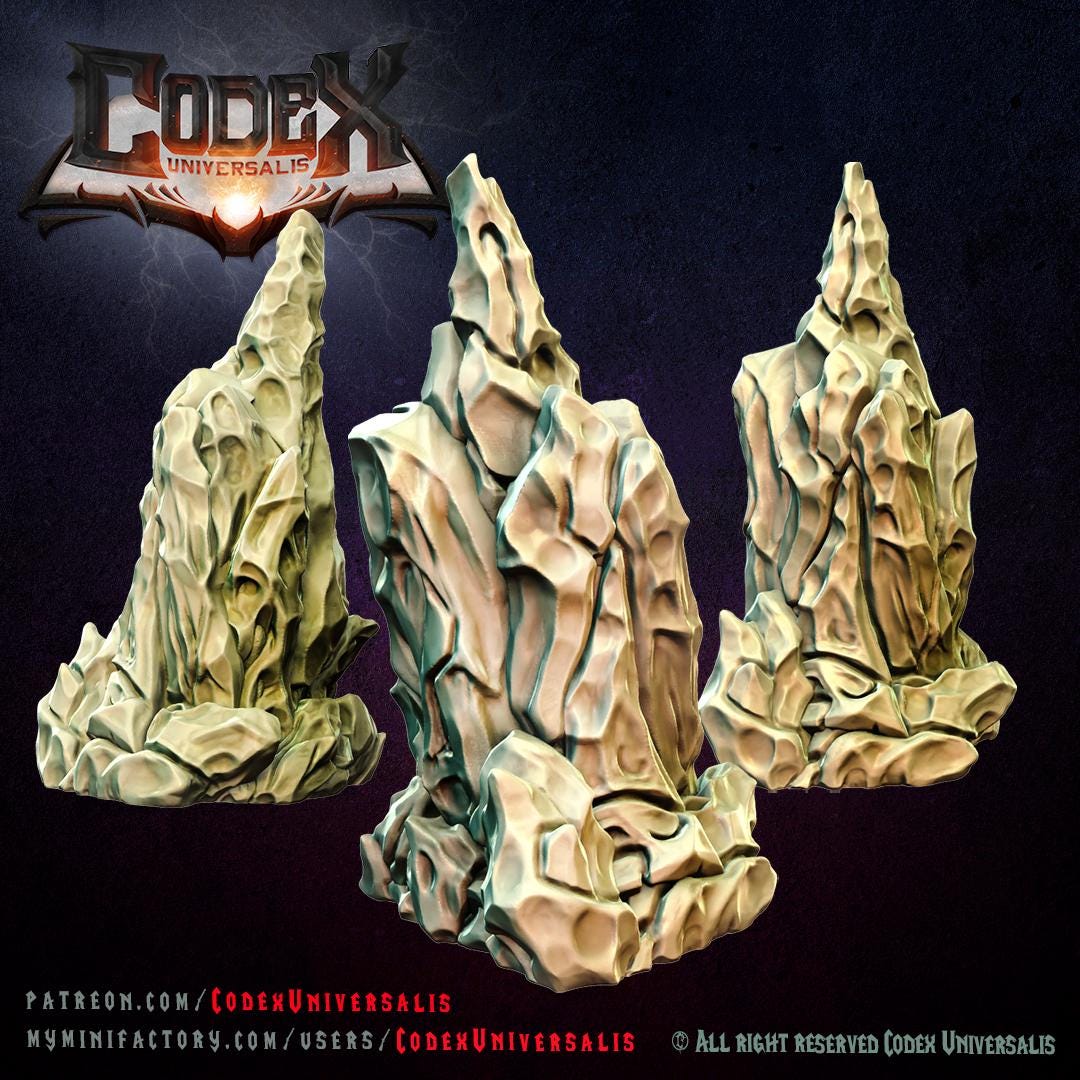 Rock Spider Pack, Crystal Spider Monsters for Tabletop Roleplaying games by Codex Universalis