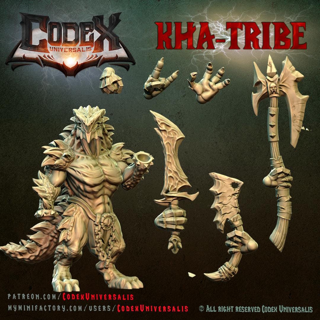 Pike Lizardmen, Lizardmen Warriors for Tabletop Roleplaying games by Codex Universalis