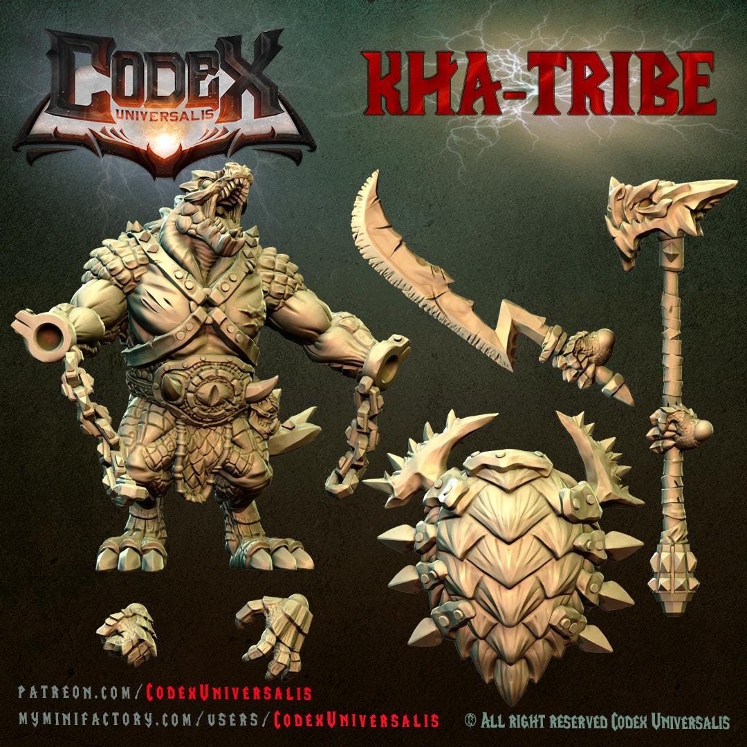 Brute Lizardmen, Lizardmen Warriors for Tabletop Roleplaying games by Codex Universalis