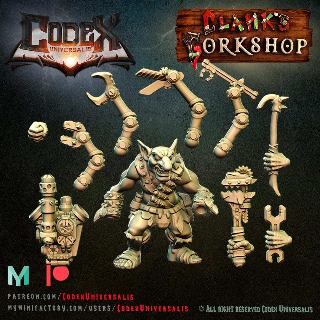 Tinkerer Crot with Techpack - Hobgoblin Hero for Tabletop Roleplaying games by Codex Universalis