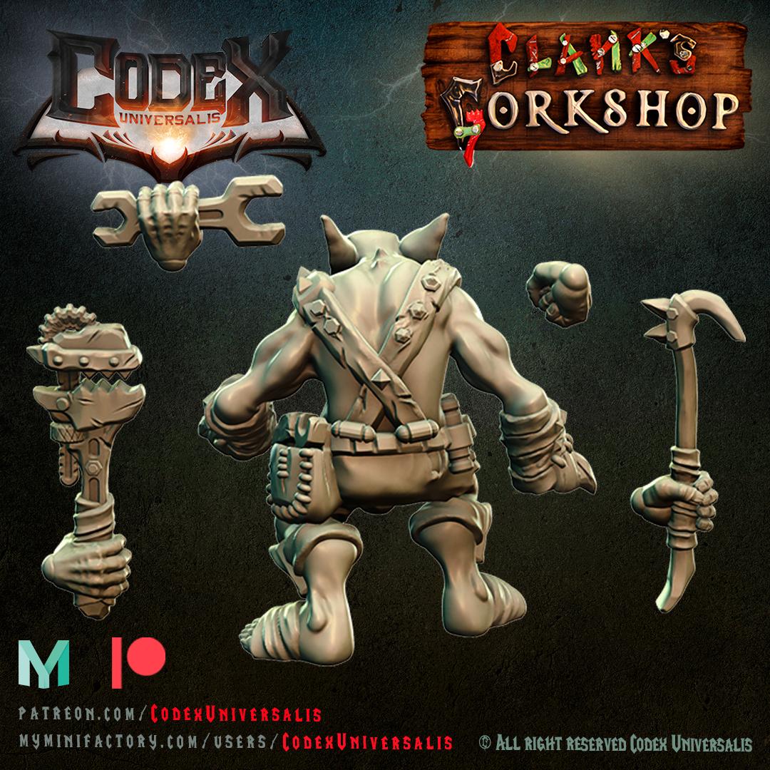 Tinkerer Crot with Techpack - Hobgoblin Hero for Tabletop Roleplaying games by Codex Universalis