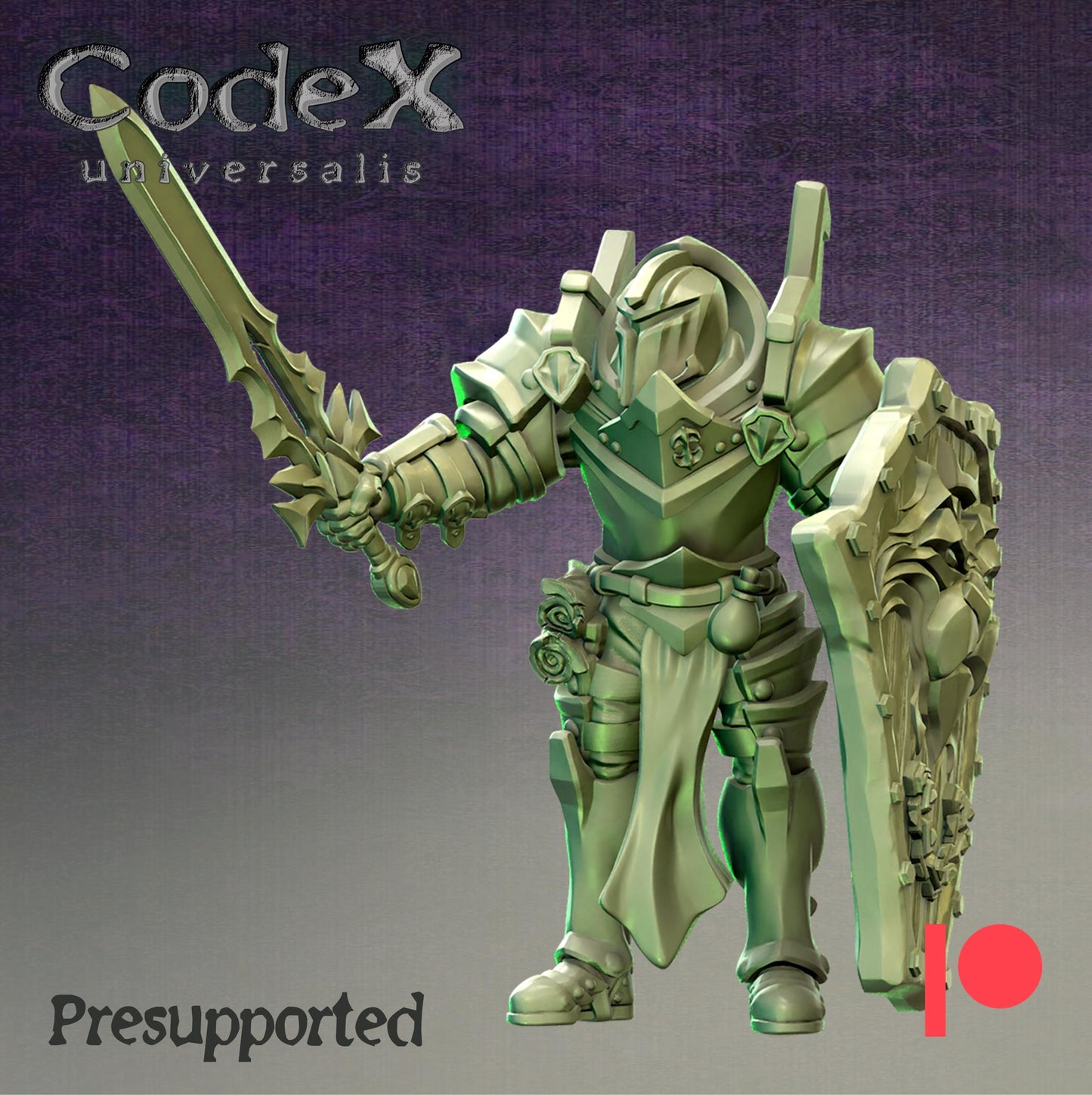 Knight Servant of Light, Knightly Hero Miniatures for Tabletop Roleplaying games by Codex Universalis