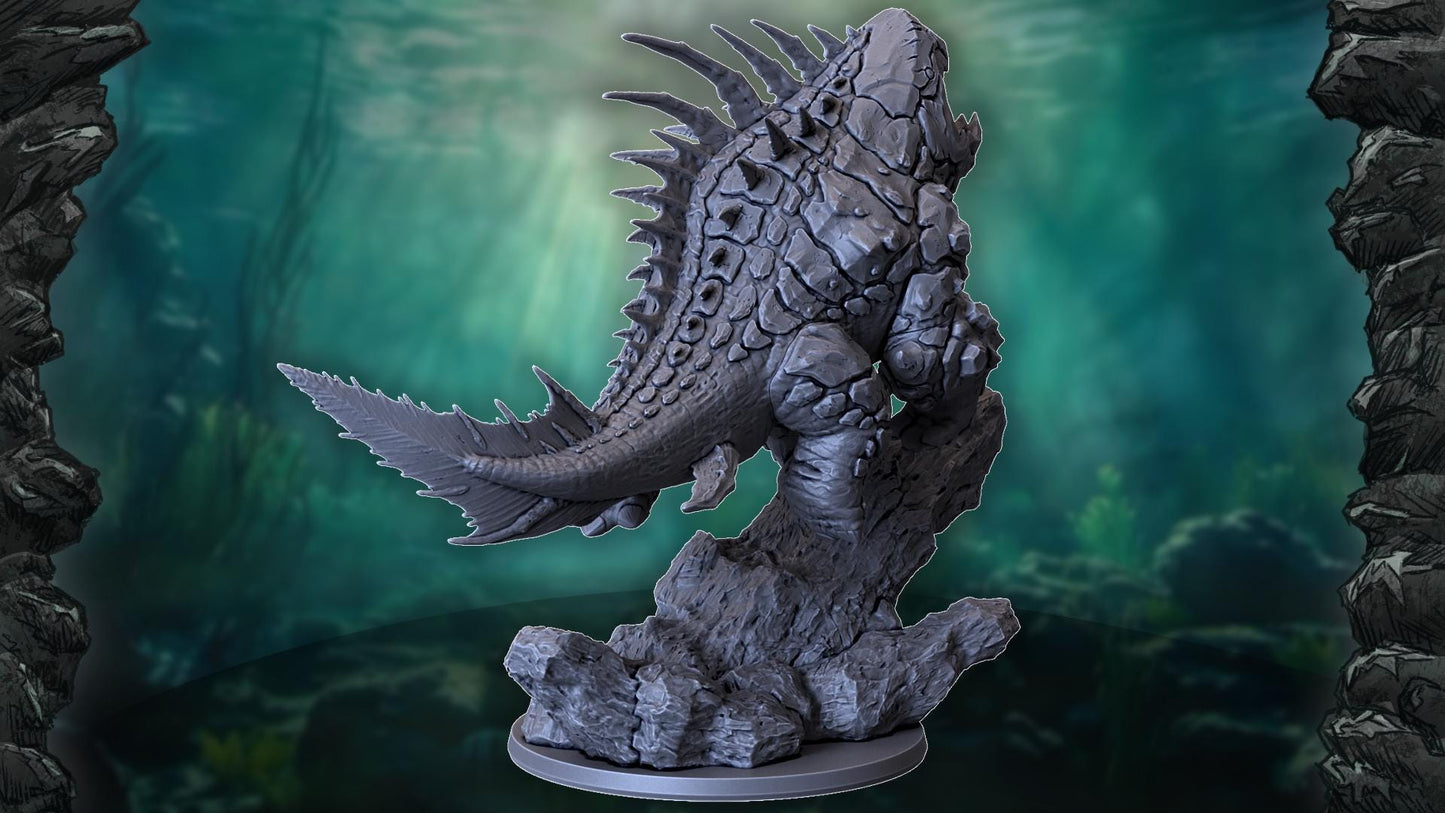 Duncleosteus Kaiju, Monstrous Miniature for Tabletop Roleplaying games by Codex Universalis