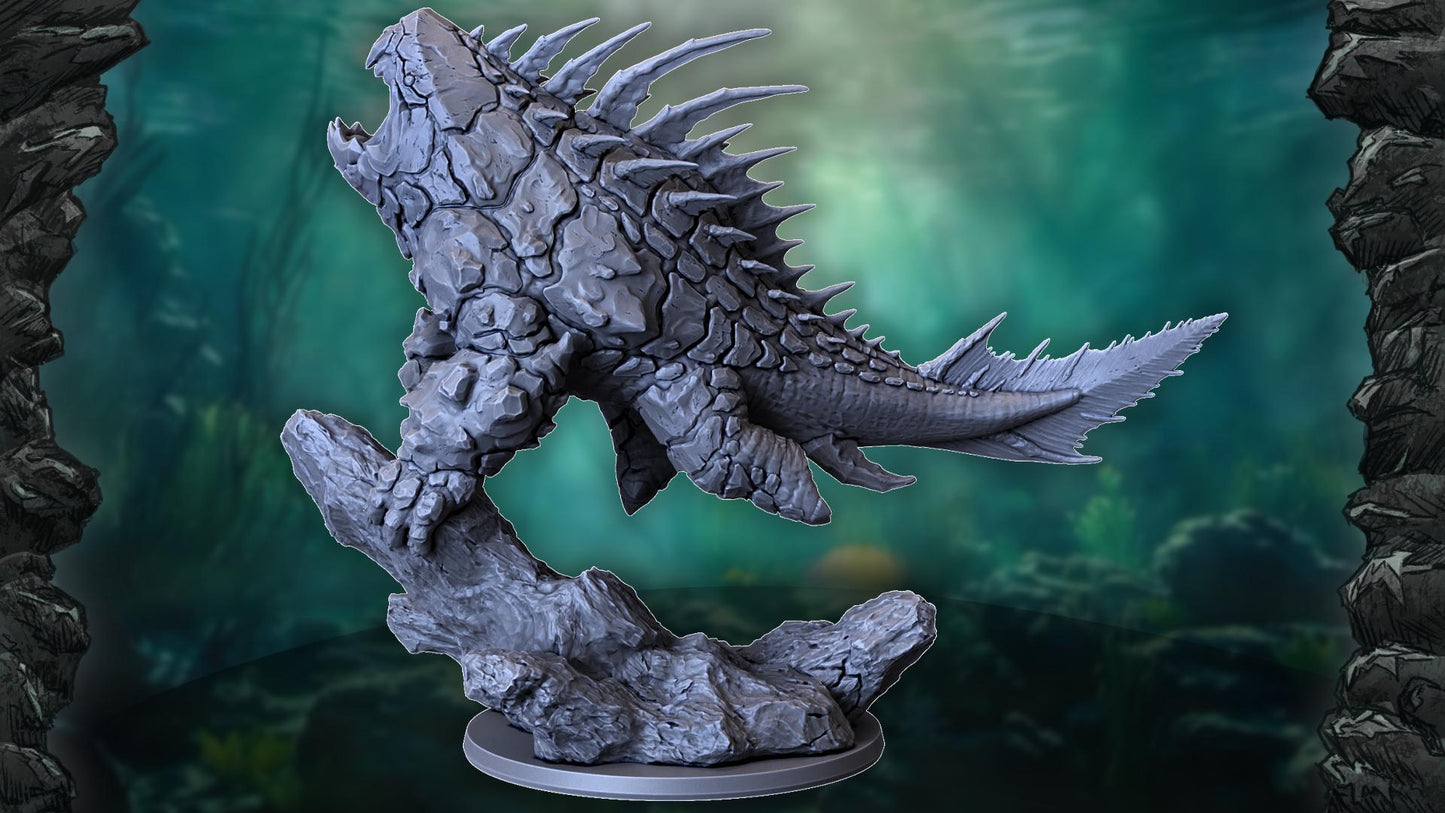 Duncleosteus Kaiju, Monstrous Miniature for Tabletop Roleplaying games by Codex Universalis
