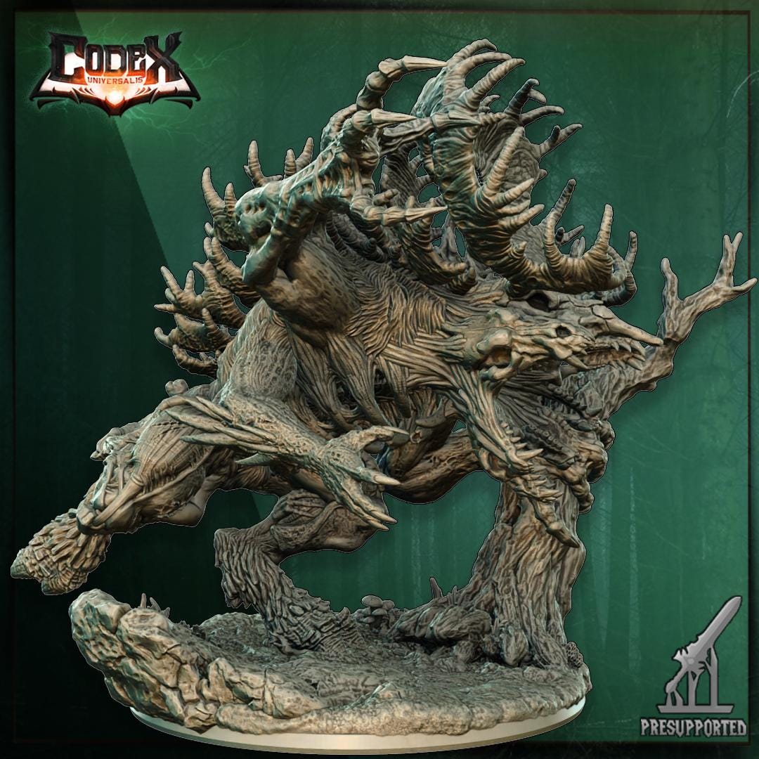 Tonrar'Kuk, the Curse of Garmarok, Monstrous Wendigo Miniature for Tabletop Roleplaying games by Codex Universalis