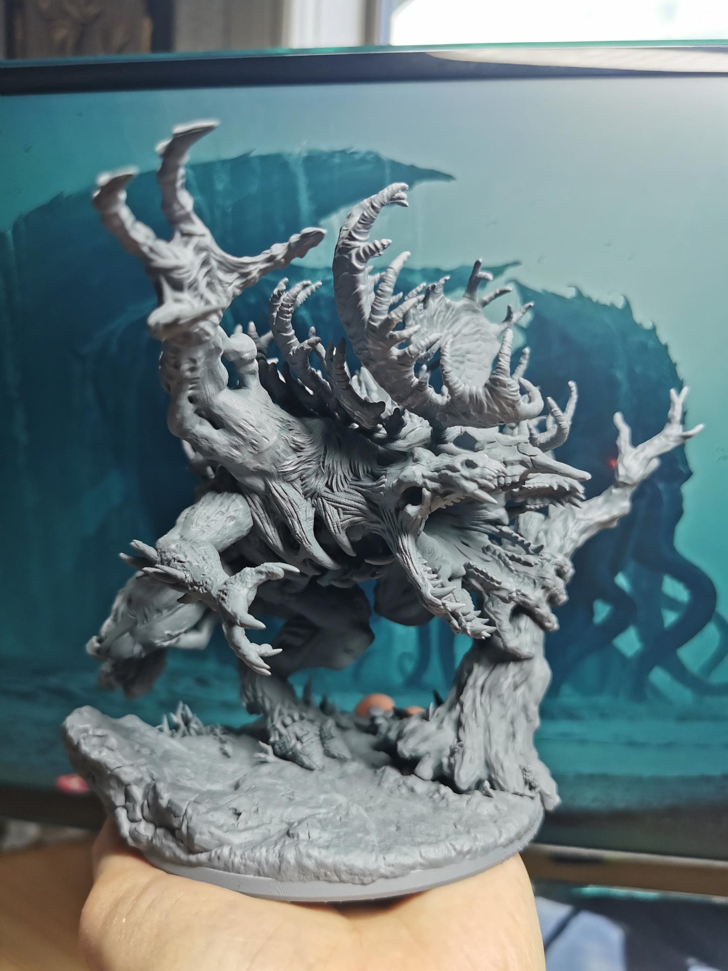 Tonrar'Kuk, the Curse of Garmarok, Monstrous Wendigo Miniature for Tabletop Roleplaying games by Codex Universalis
