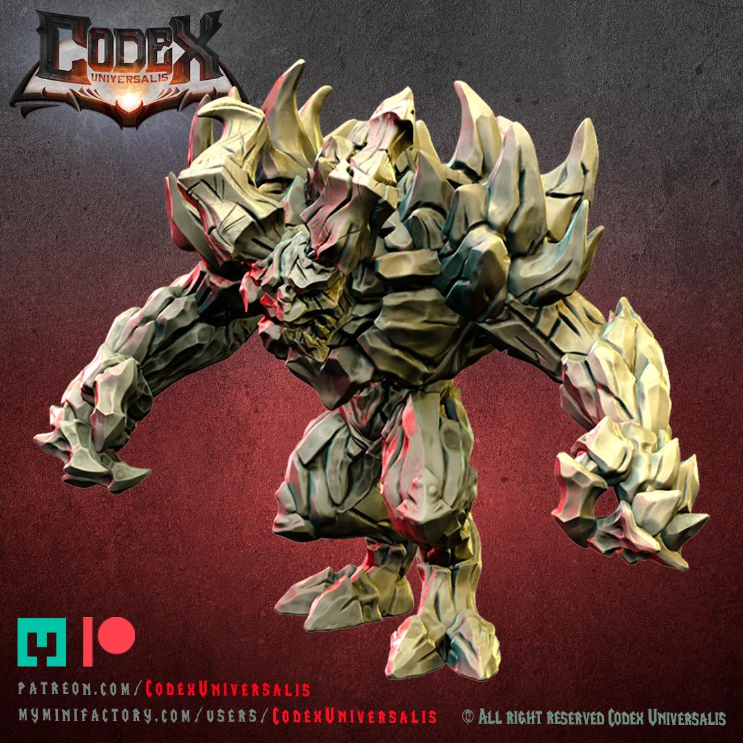 Fire and Stone Demons, Demonic Lava Spirit Miniatures for Tabletop Roleplaying games by Codex Universalis