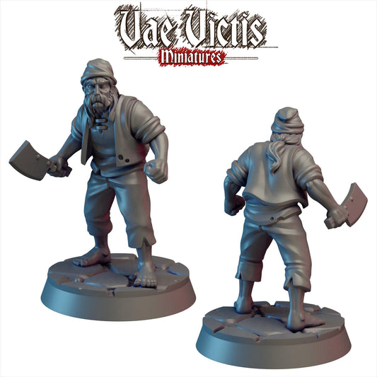 Disgruntled villager, Cursed City Mercenary, Mercenary Miniatures by Vae Victis, perfect for Fantasy Wargames and Tabletop RPGs