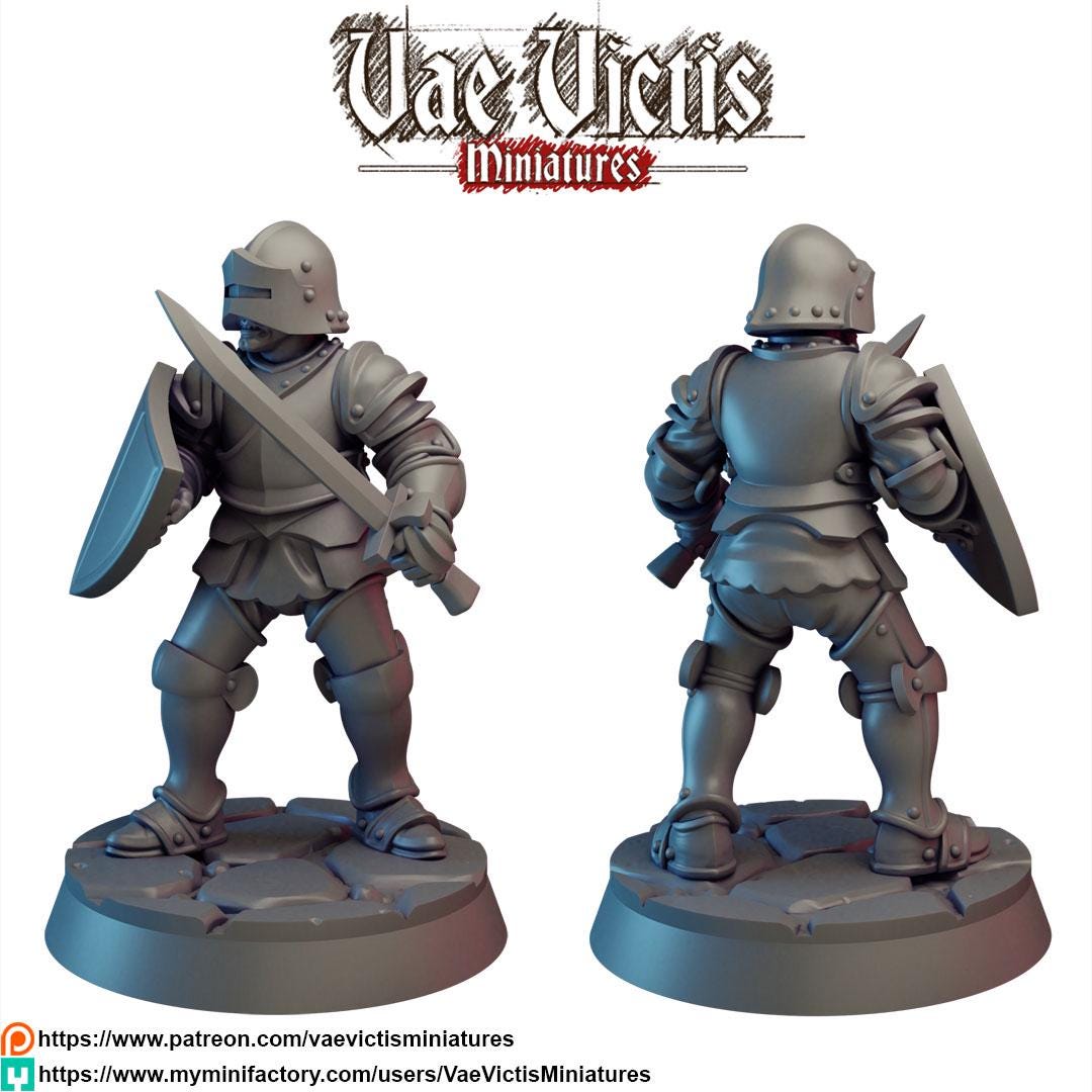 Royal Knights, Adventurers and Mercenaries by Vae Victis, perfect for Fantasy Wargames and Tabletop RPGs