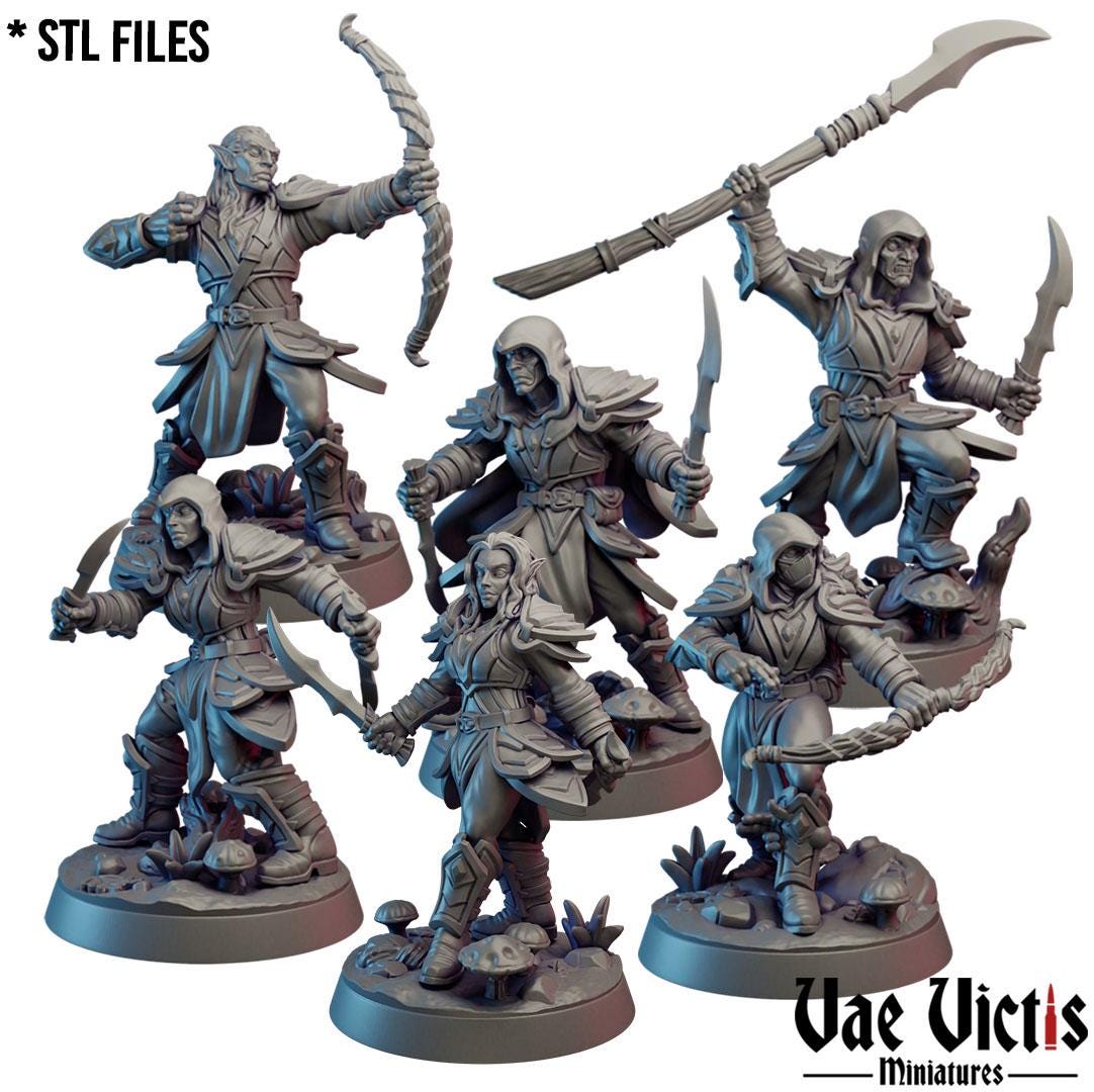 Forest Elves, Adventurers and Mercenaries by Vae Victis, perfect for Fantasy Wargames and Tabletop RPGs