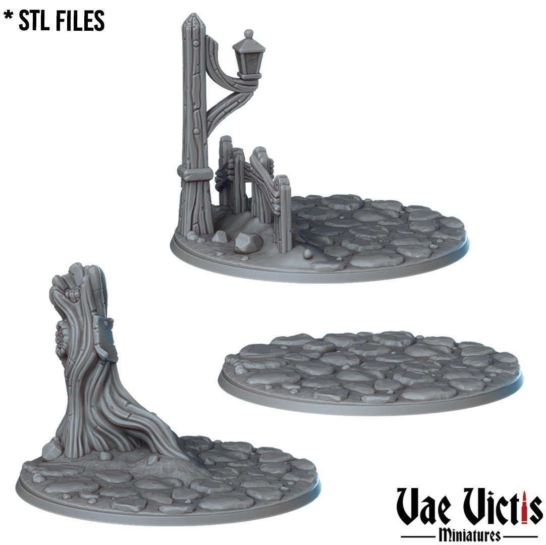 Road Round and Square Bases for use in Tabletop Wargames by Vae Victis