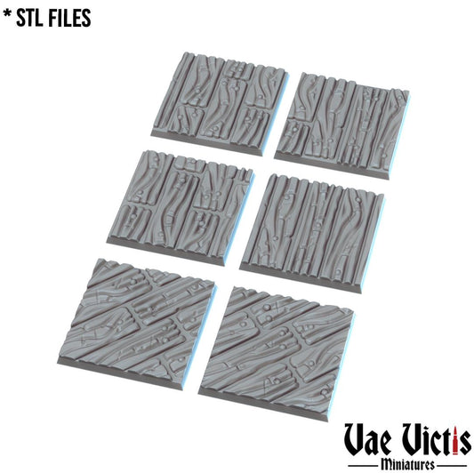 Wood Floor Round and Square Bases for use in Tabletop Wargames by Vae Victis