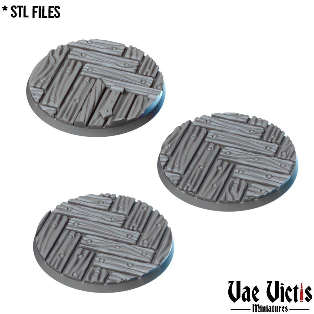 Building Interior Round and Square Bases for use in Tabletop Wargames by Vae Victis