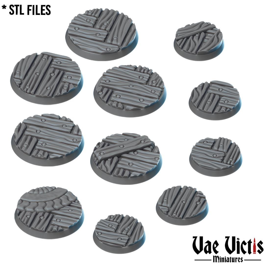 Building Interior Round and Square Bases for use in Tabletop Wargames by Vae Victis