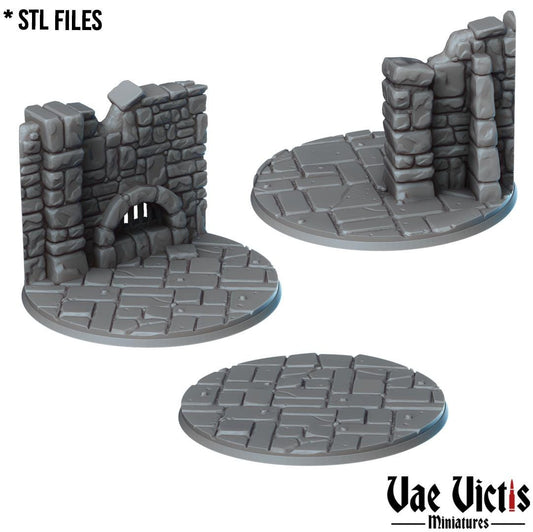 Stone Floors Round and Square Bases for use in Tabletop Wargames by Vae Victis