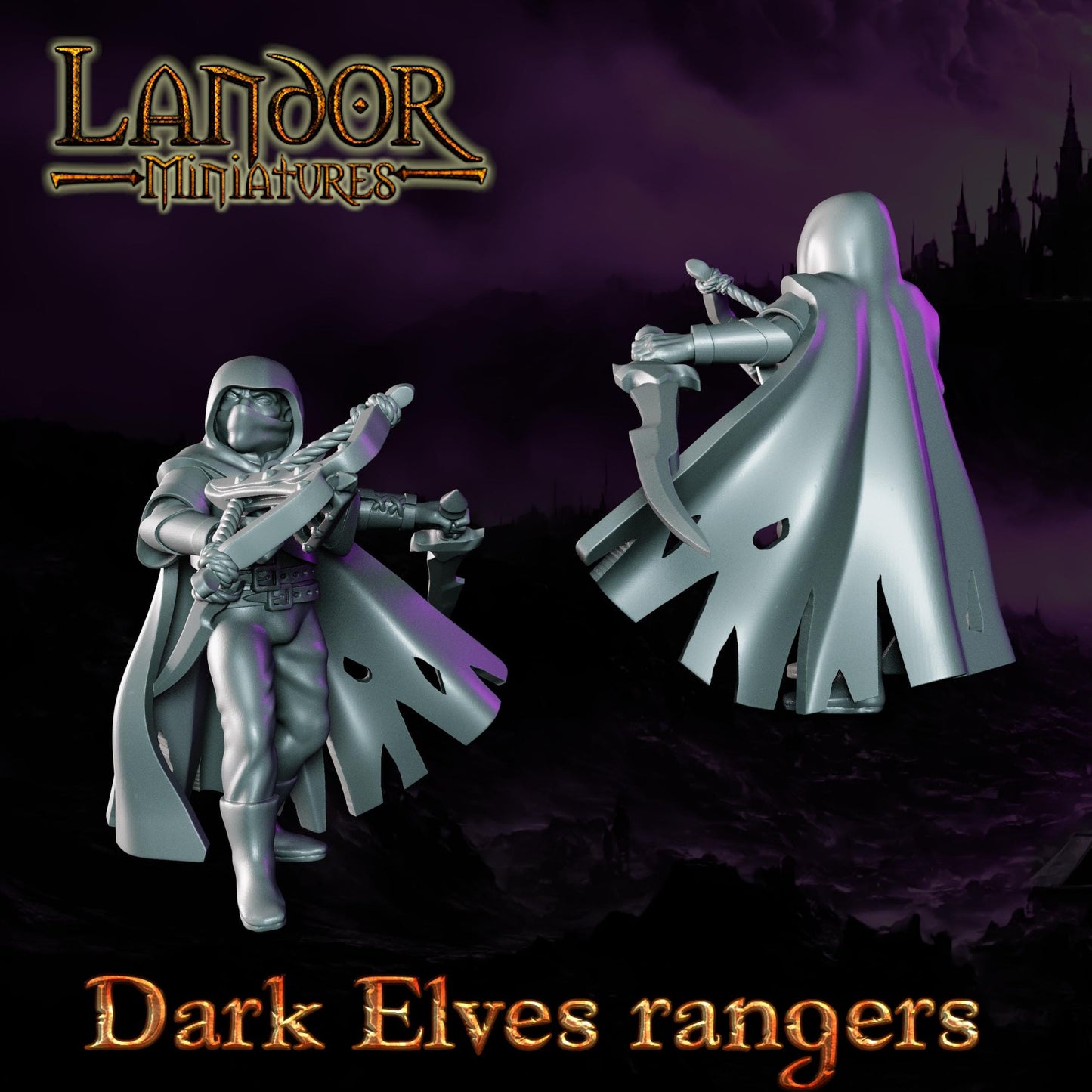 Dark elves rangers, Modular Dark Elven miniatures by Landor Miniatures! Dark Elves for Fantasy Wargames