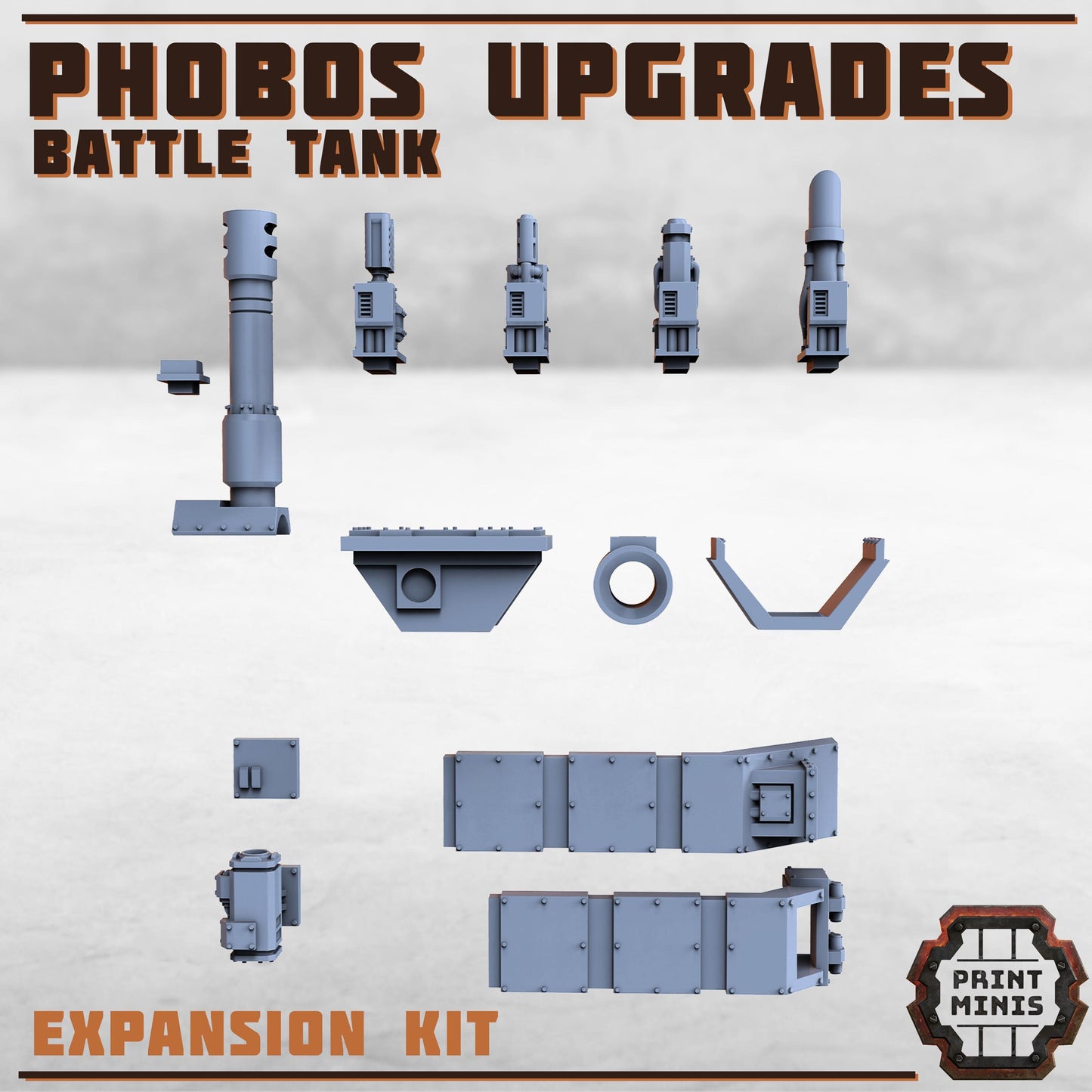 Phobos Main Battle Tank - Kaledon Fortis Army, Sci-Fi Space Militia Soldiers by Print Minis