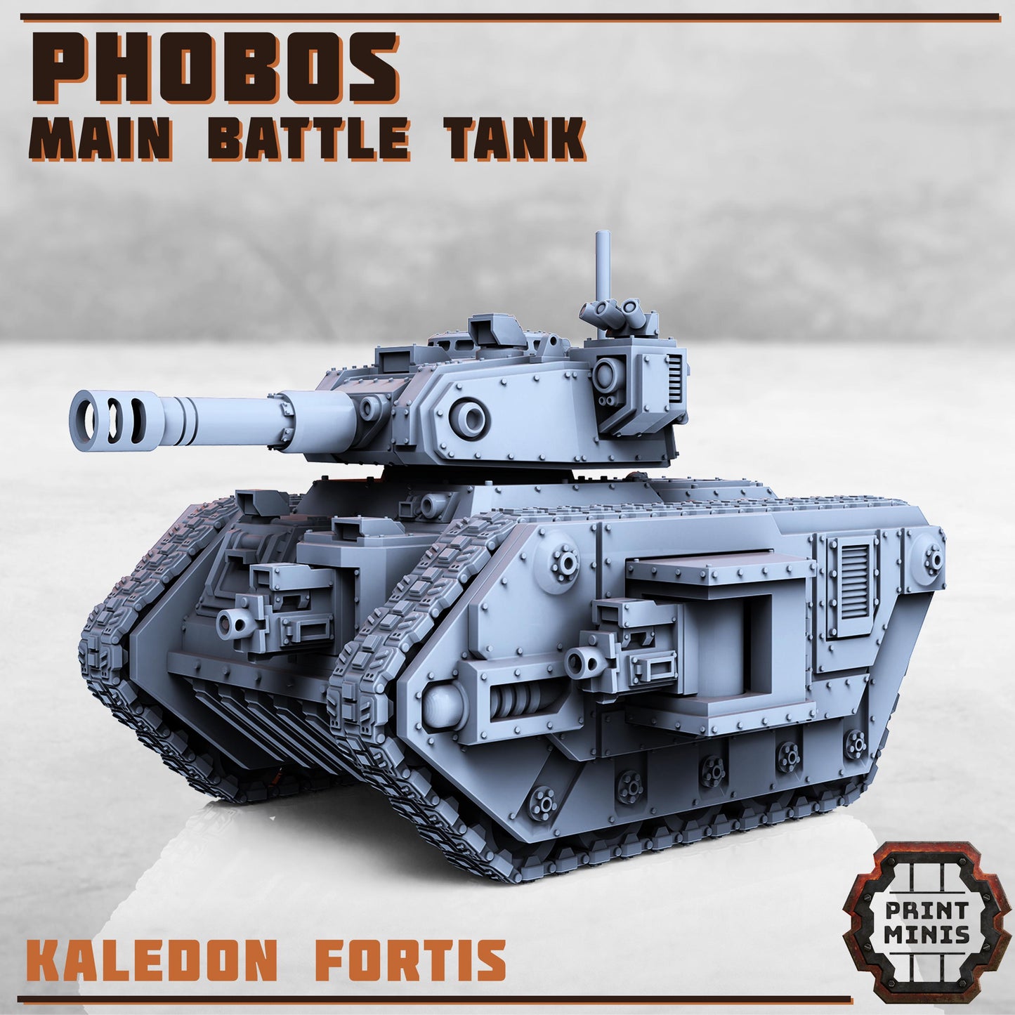 Phobos Main Battle Tank - Kaledon Fortis Army, Sci-Fi Space Militia Soldiers by Print Minis