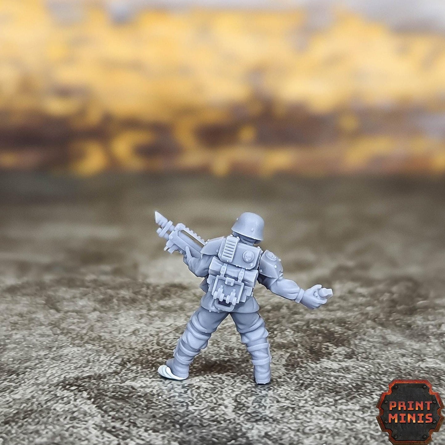 Male Infantry - Kaledon Fortis Army, Sci-Fi Space Militia Soldiers by Print Minis