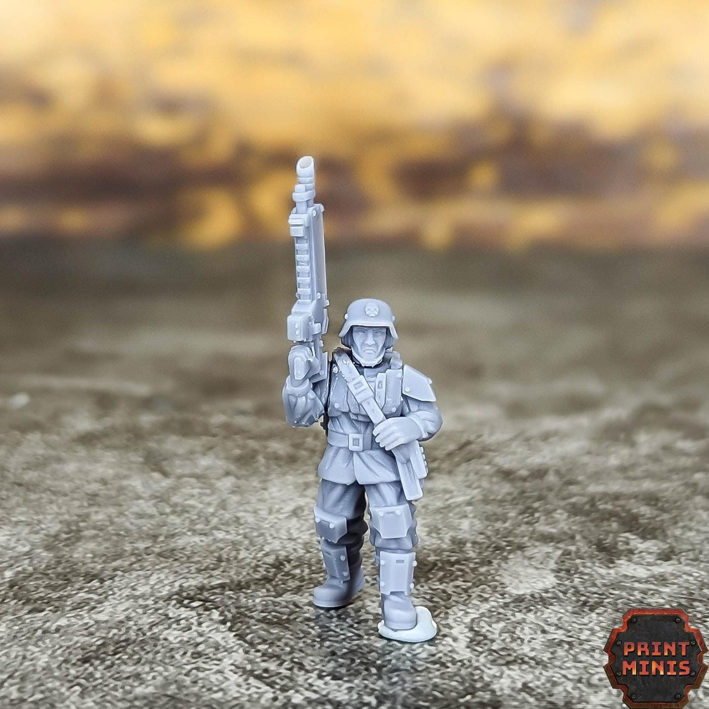 Male Infantry - Kaledon Fortis Army, Sci-Fi Space Militia Soldiers by Print Minis