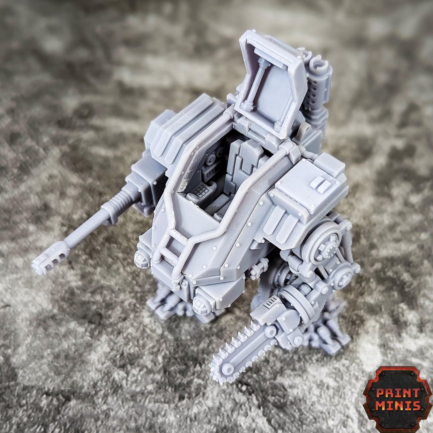 Iron Stalker Mech Kit  - Kaledon Fortis Army, Sci-Fi Space Militia Soldiers by Print Minis