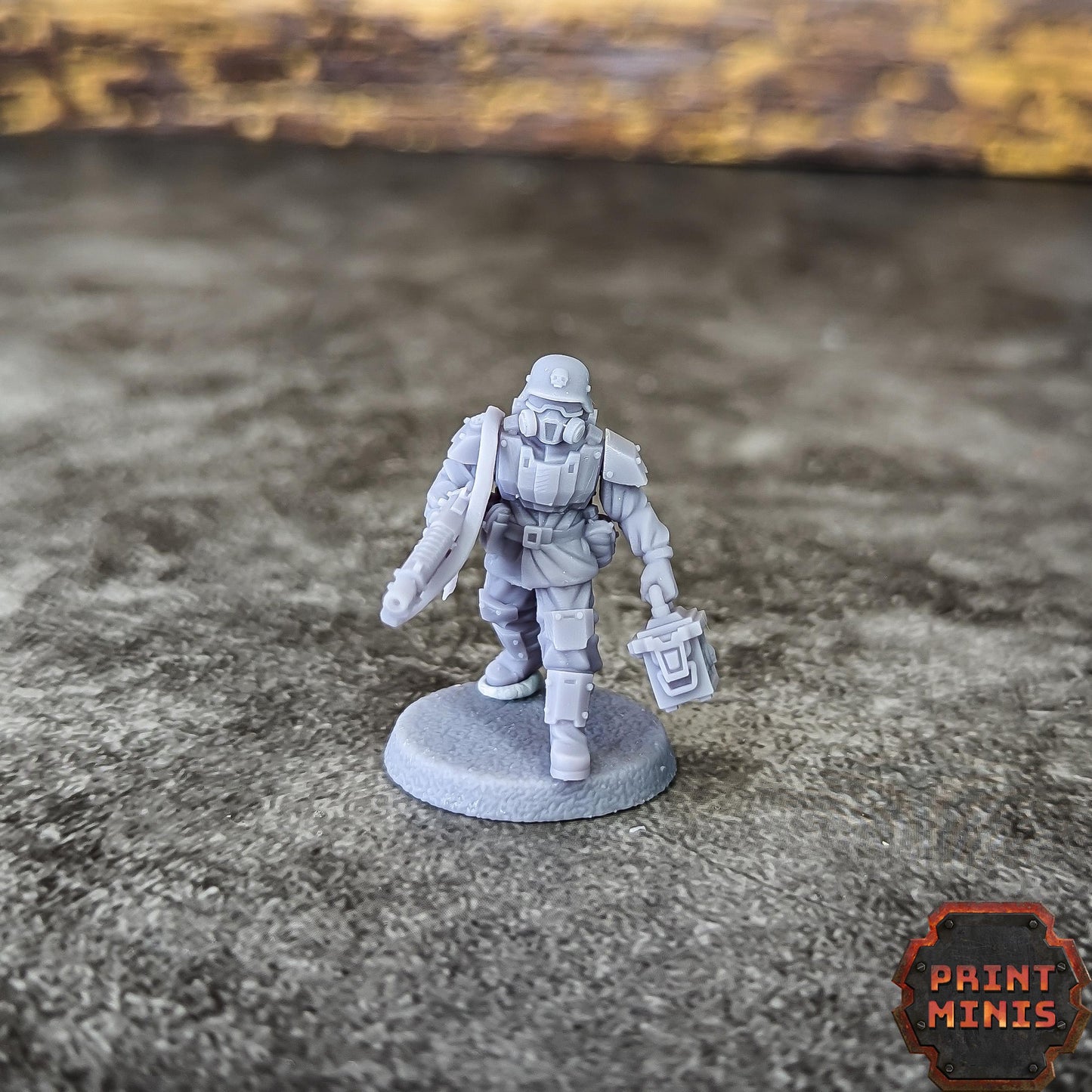Ammo Carrier - Kaledon Fortis Army, Sci-Fi Space Militia Soldiers by Print Minis