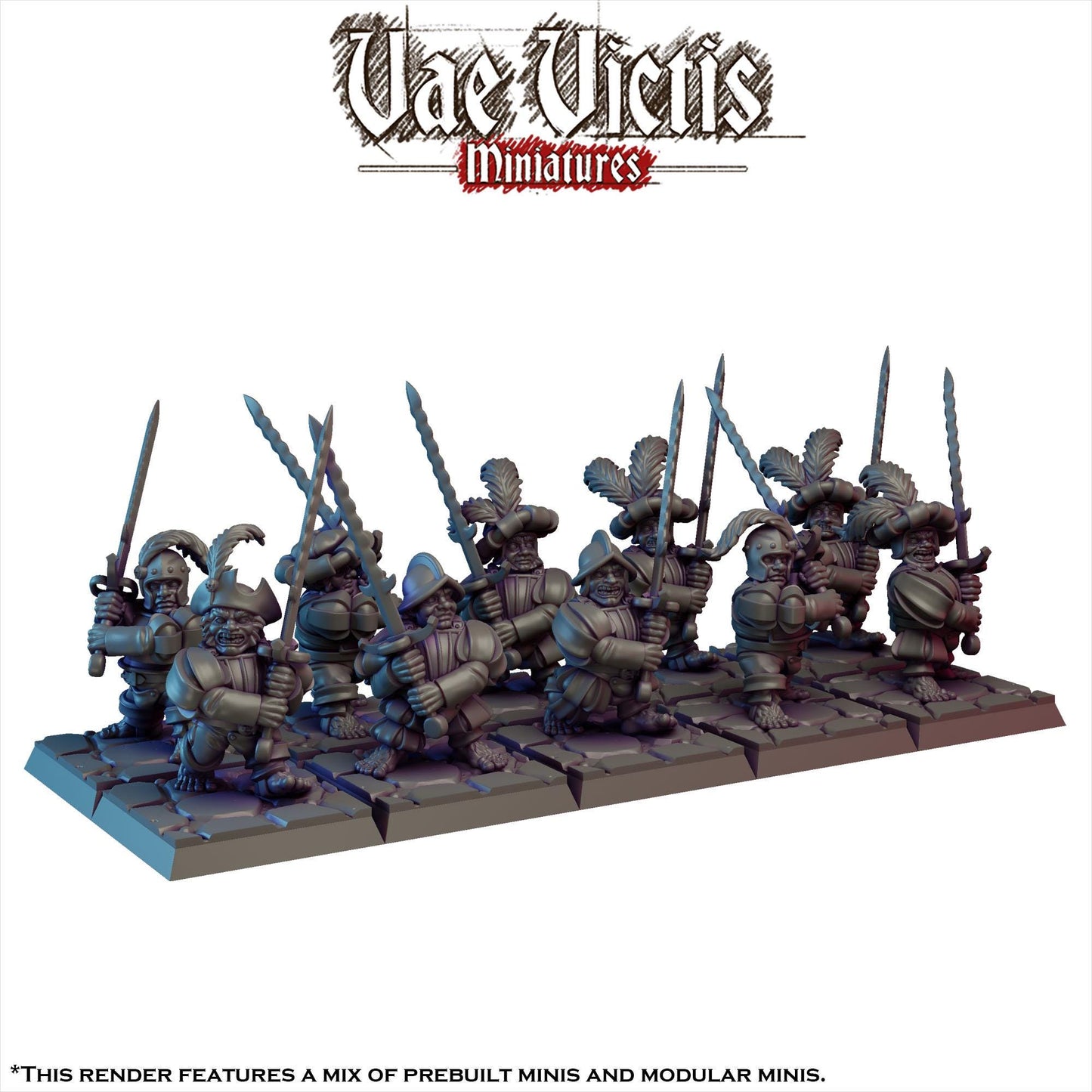 Modular Halfling Miniatures, Bits and Weapon Conversions Fantasy by Vae Victis, perfect for Fantasy Wargames and Tabletop RPGs