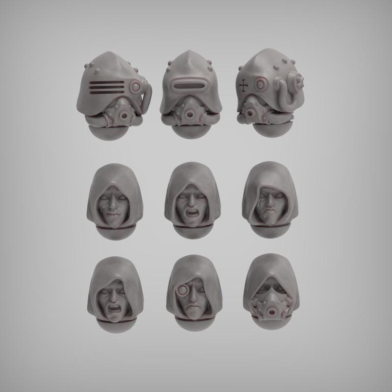 Coven Squad, Battle Sisters Sci-Fi Regiment Miniatures by Reptilian Overlords