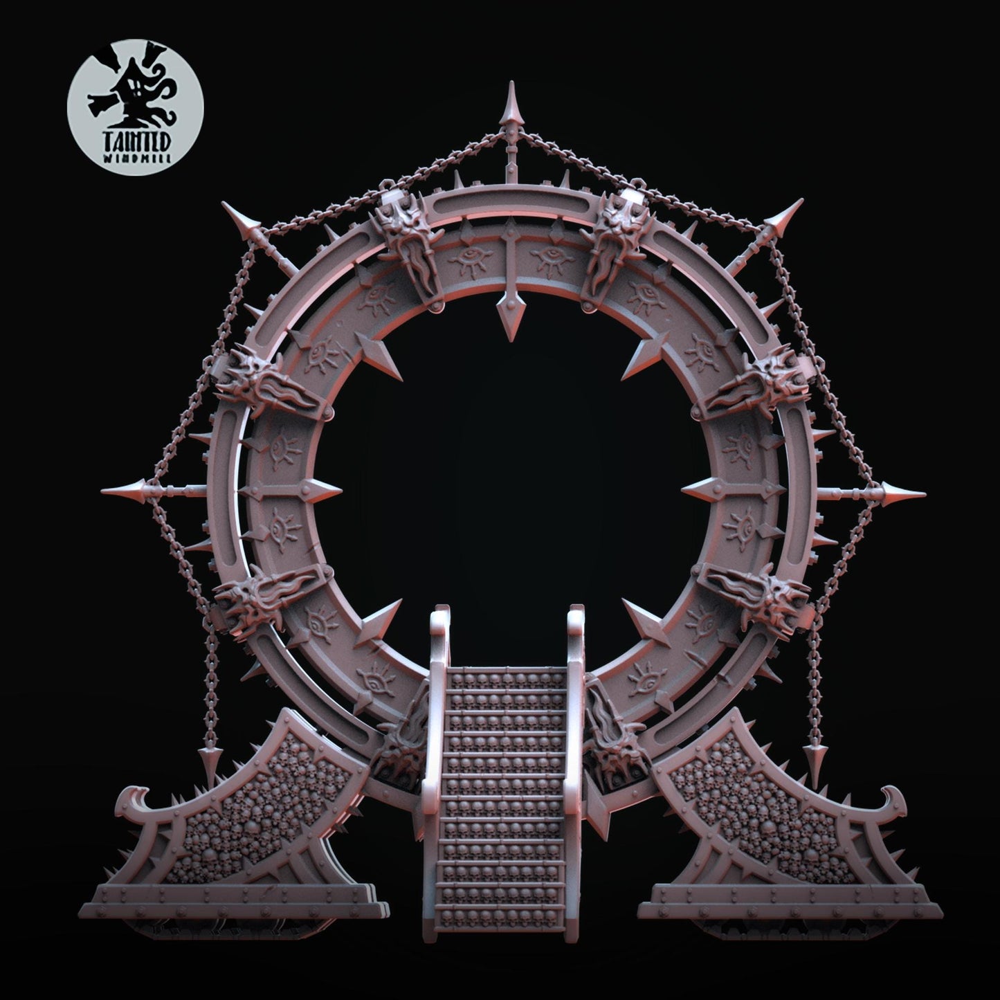 Void Gates, Chaotic Daemonic Terrain Feature Sculpted by Tainted Windmill for Wargames set in the Grimdark Future