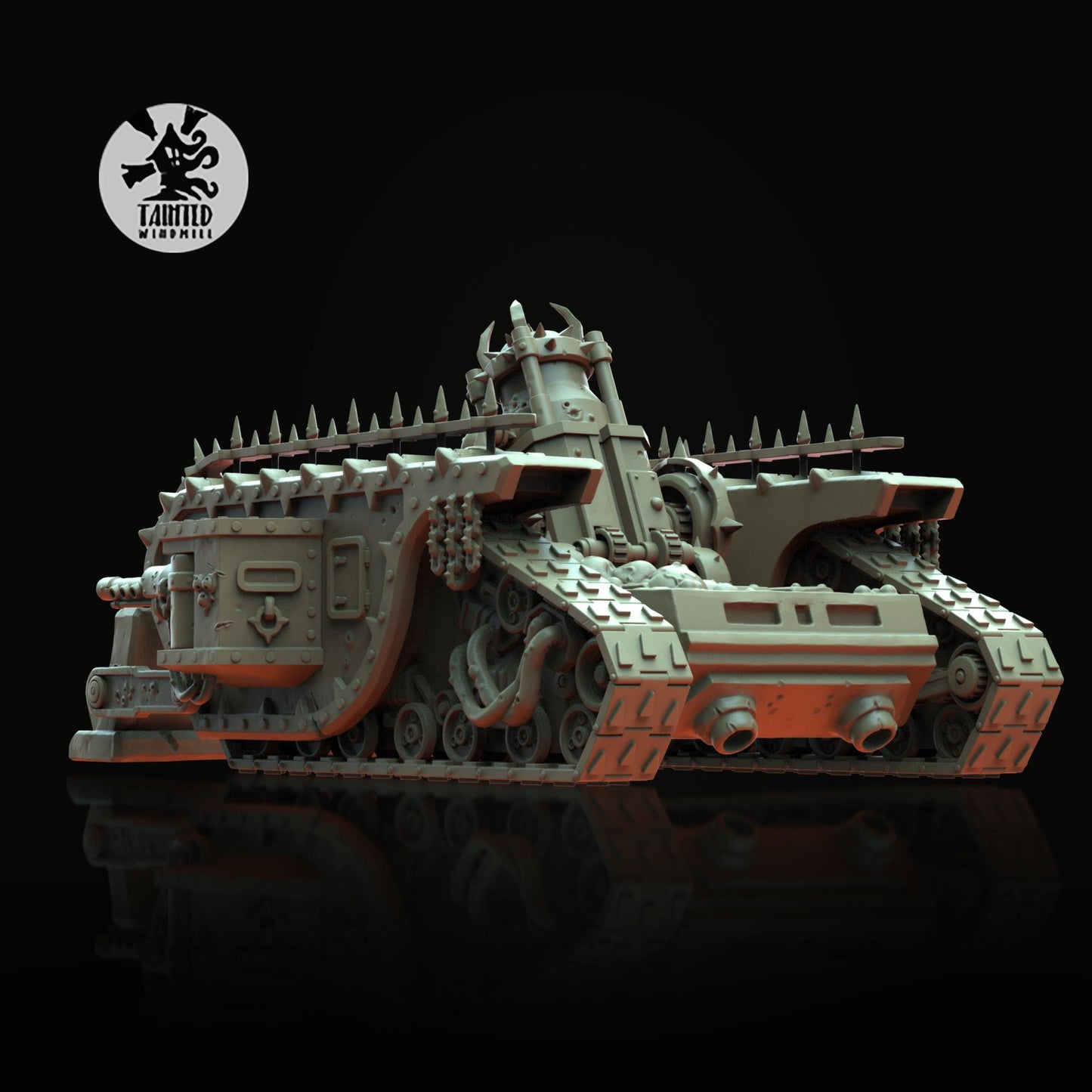 Bubonic Mortar Vehicle, Plague Space Marine Transport Vehicle Sculpted by Tainted Windmill for Wargames set in the Grimdark Future