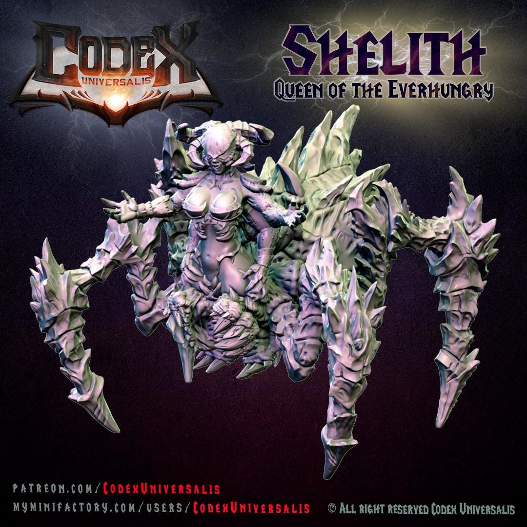 Shelith, Queen of the Everhungry, Demonic Spider Queen for Tabletop Roleplaying games by Codex Universalis
