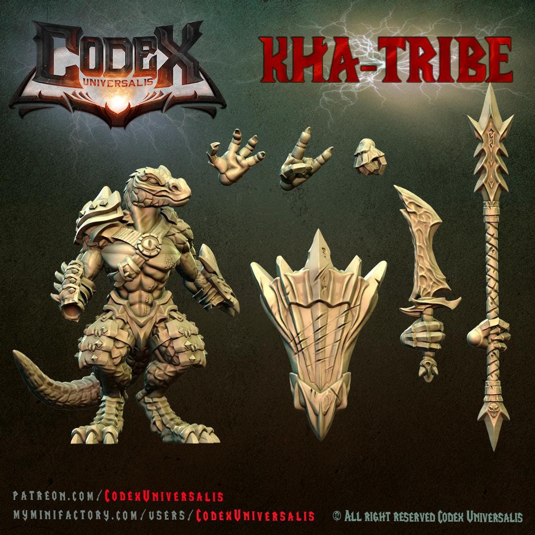 Raptor Lizardmen, Lizardmen Warriors for Tabletop Roleplaying games by Codex Universalis