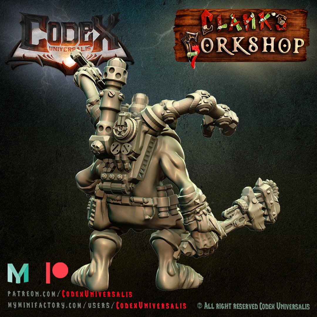 Tinkerer Crot with Techpack - Hobgoblin Hero for Tabletop Roleplaying games by Codex Universalis