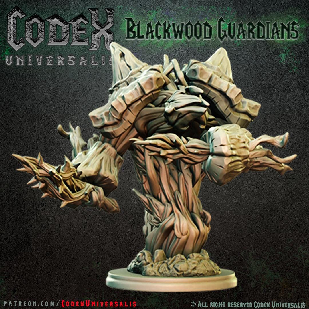 Bulkroot Treefolk, Forest Spirit Miniatures for Tabletop Roleplaying games by Codex Universalis